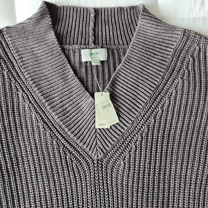 Aerie Women's V-Neck Sweater in Gray